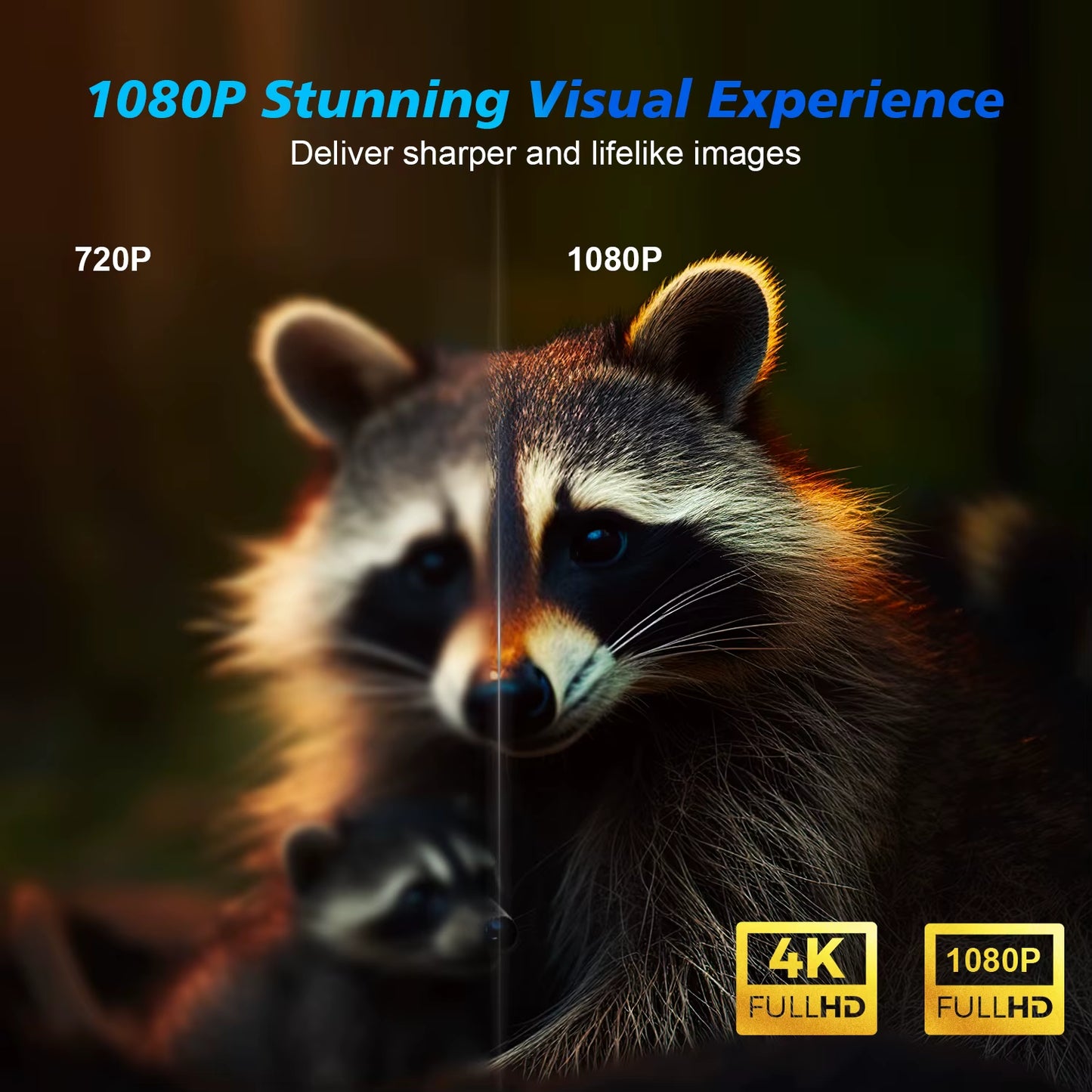 HY350 Pro 580 ANSI Lumens 4K Projector with Android 11, WiFi 6, Voice Control, Allwinner H713, and Bluetooth 5.0 for Home Cinema