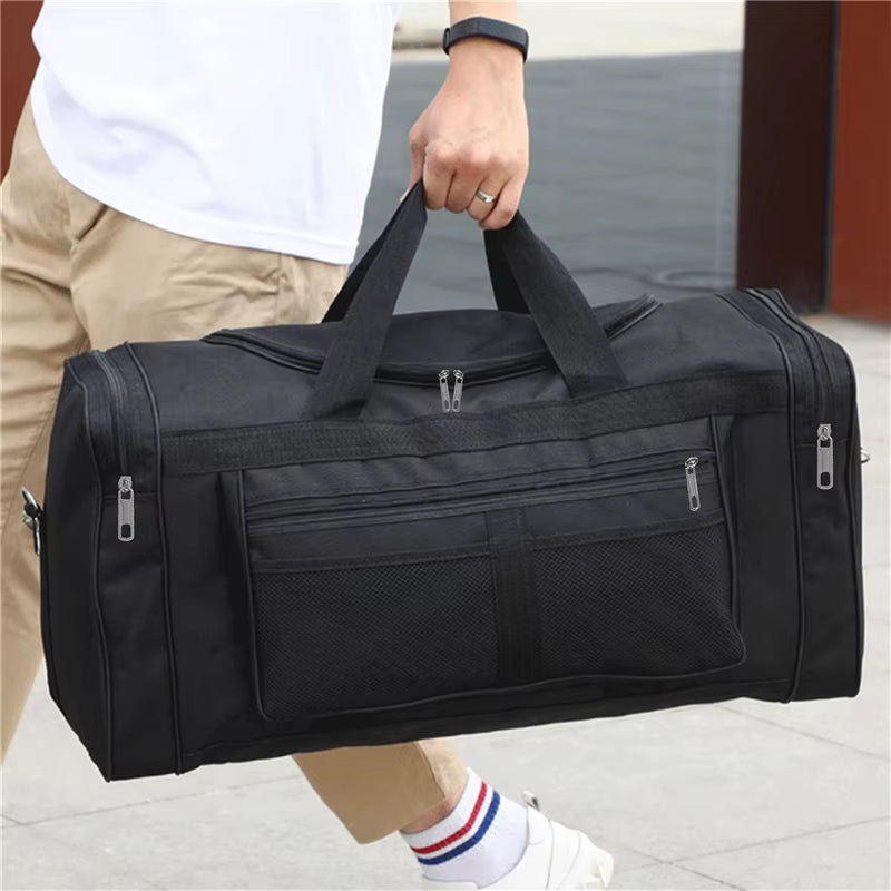 Nylon Travel Duffel Bag for Men and Women - Large Capacity Carry-On Luggage and Weekender Gym Holdall