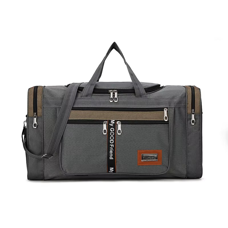 Nylon Travel Duffel Bag for Men and Women - Large Capacity Carry-On Luggage and Weekender Gym Holdall