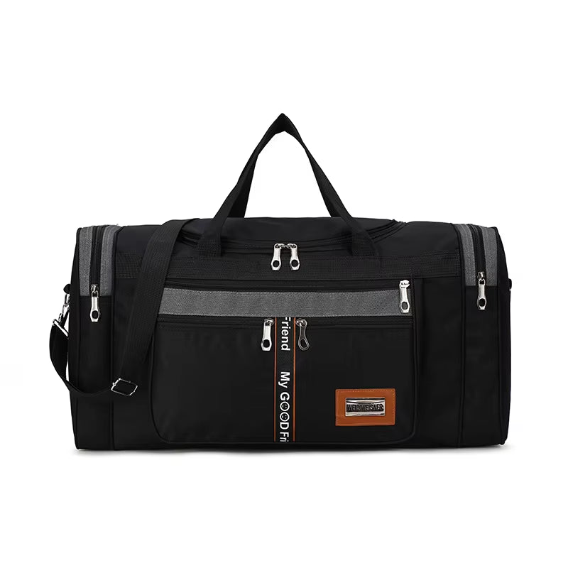 Nylon Travel Duffel Bag for Men and Women - Large Capacity Carry-On Luggage and Weekender Gym Holdall