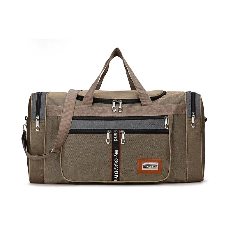 Nylon Travel Duffel Bag for Men and Women - Large Capacity Carry-On Luggage and Weekender Gym Holdall