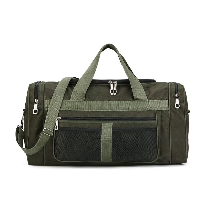 Nylon Travel Duffel Bag for Men and Women - Large Capacity Carry-On Luggage and Weekender Gym Holdall