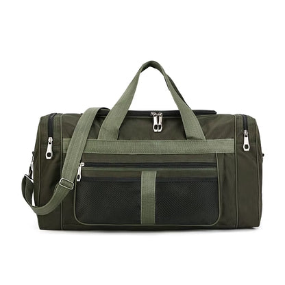 Nylon Travel Duffel Bag for Men and Women - Large Capacity Carry-On Luggage and Weekender Gym Holdall