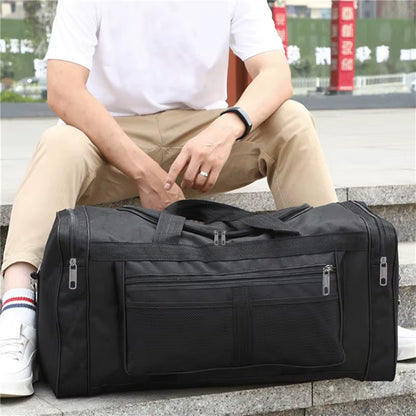 Nylon Travel Duffel Bag for Men and Women - Large Capacity Carry-On Luggage and Weekender Gym Holdall